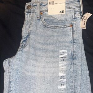 Aeropostale Light Blue Mid Rise Ankle Straight Jeans